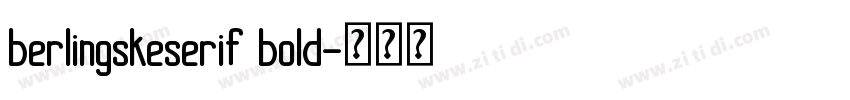 berlingskeserif bold字体转换